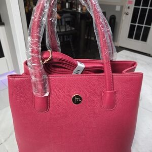 Vibrant Red Shoulder Bag by Jessica Moore